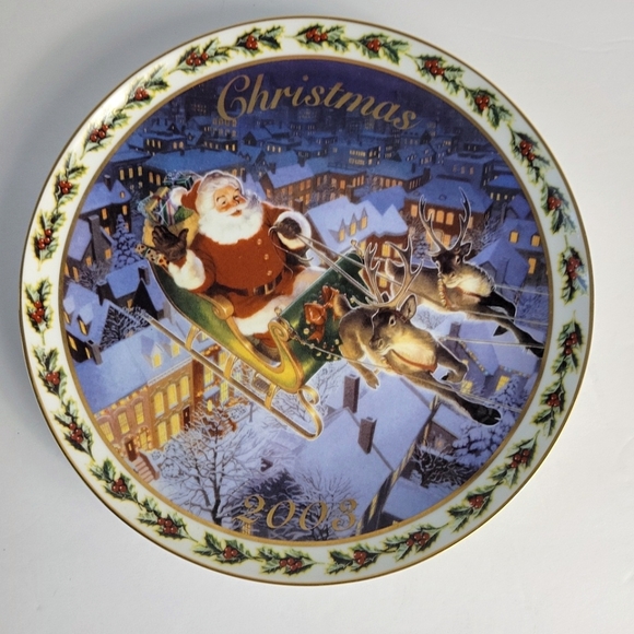 2003 ANNUAL CHRISTMAS COLLECTORS PLATE COMING TO TOWN BY TOM NEWSOM - Picture 5 of 6